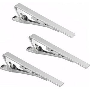 3 pack gold tie clips for men classic necktie bars formal wedding business